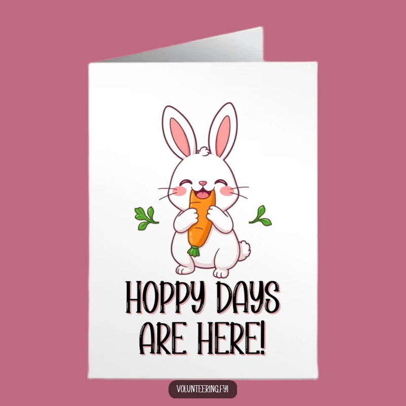 Free Printable Congrats Card: Rabbit Shares Carrot, Celebrating Your Success Downloadable Gift