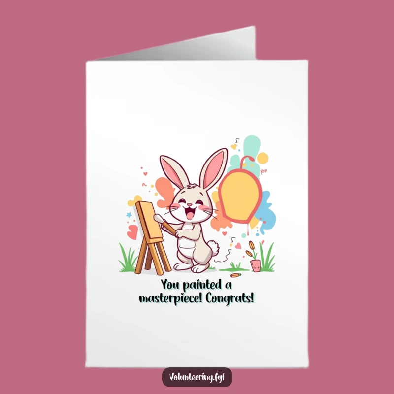 Free Printable Congrats Card: Talented Rabbit - Inspiring Downloadable Gift for Achievers