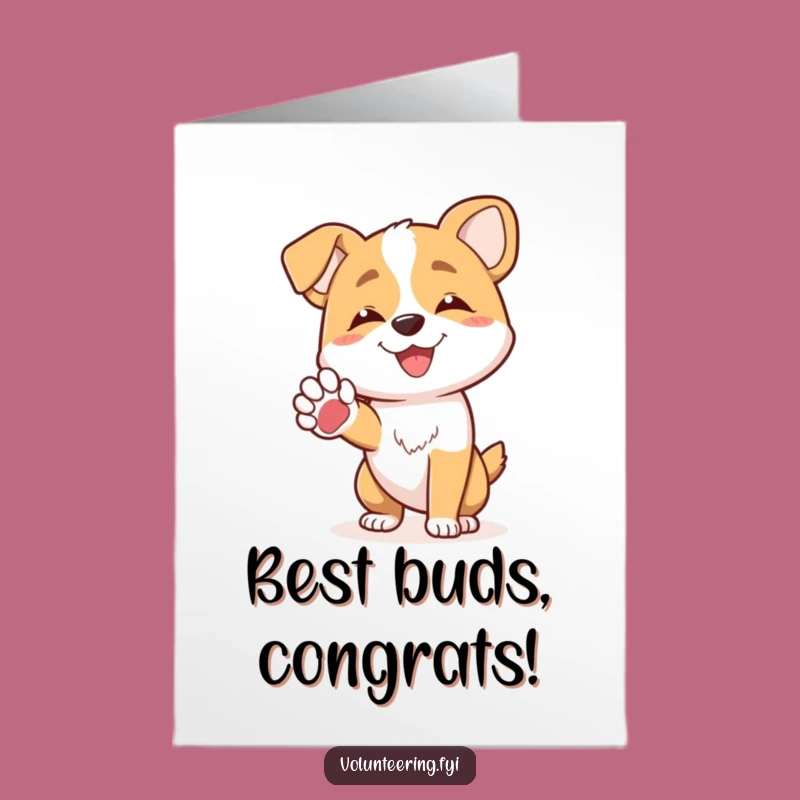 Free Printable Dog Congrats Card: Paw-some Downloadable Celebration!