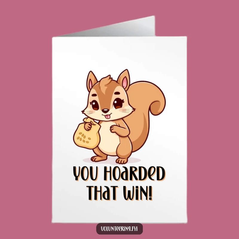 Free Printable Squirrel Congratulations Card: Helpful Squirrel Delivering Success Downloadable Gift