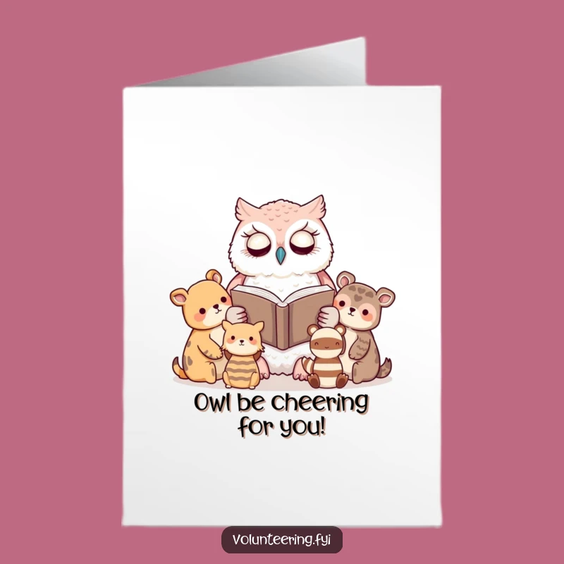 Free Printable Kawaii Owl Congrats Card: Sharing Wisdom for Your Big Achievement