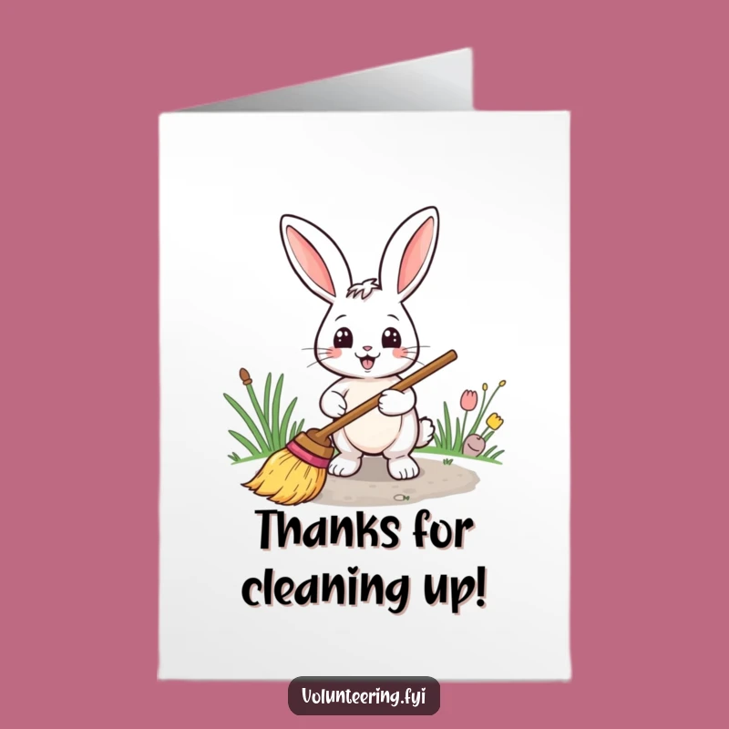 Free Printable Rabbit Thank You Card: Neat Downloadable Appreciation