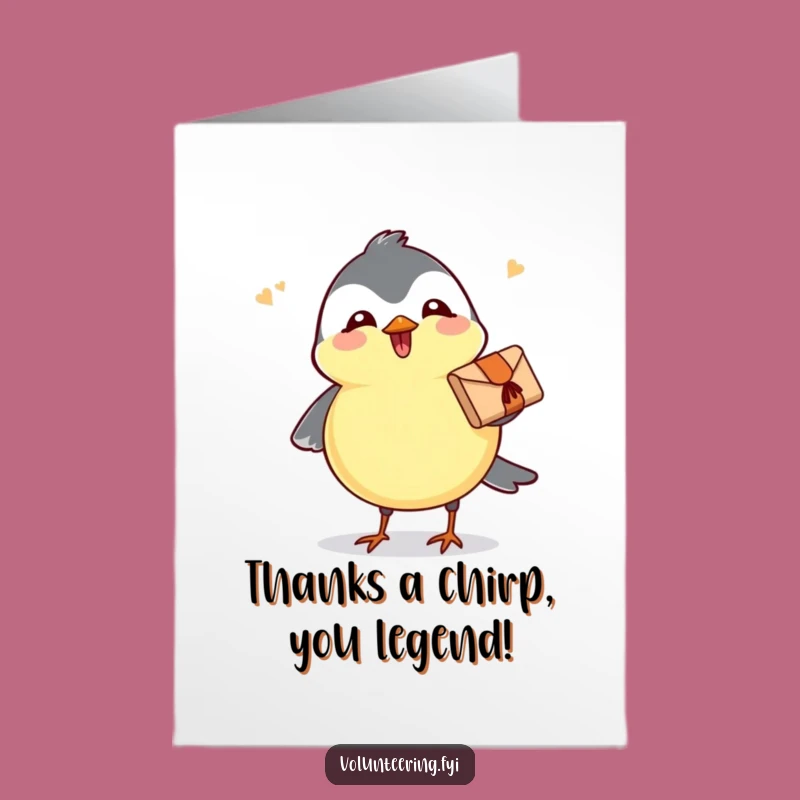 Free Printable Thank You Card: Chickadee Delivers Gratitude with a Chirp