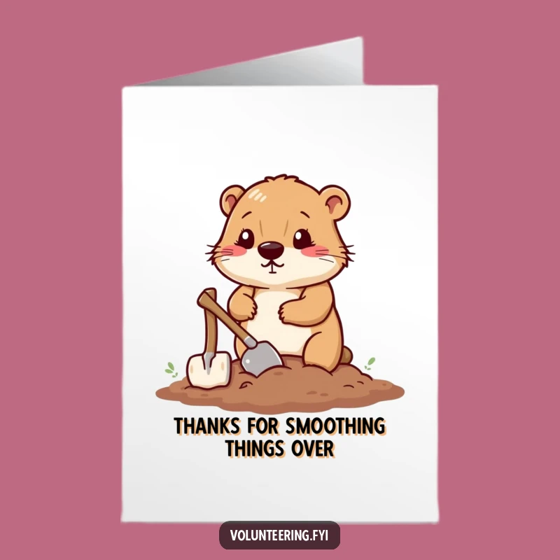 Heartfelt Free Printable Thank You Card: Busy Beaver, Appreciative Downloadable Gift