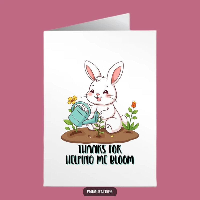 Free Printable Bunny Thank You Card: Grateful Gardener Humor, Downloadable Gift