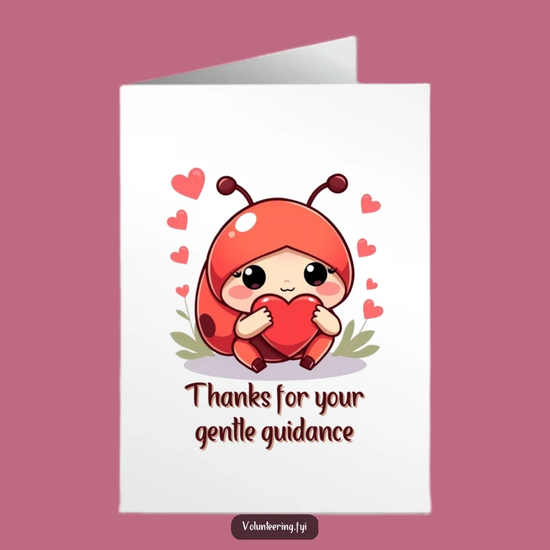 Free Printable Thank You Card: Guiding Ladybug, Funny Downloadable Gift for Appreciation!