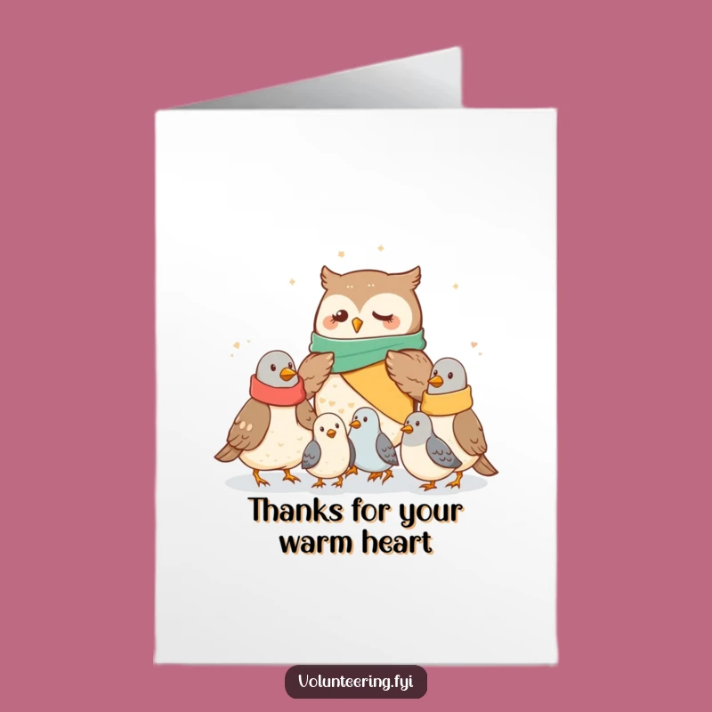 Sweet Free Printable Thank You Card: Owl Blankets - Downloadable Gesture of Gratitude!