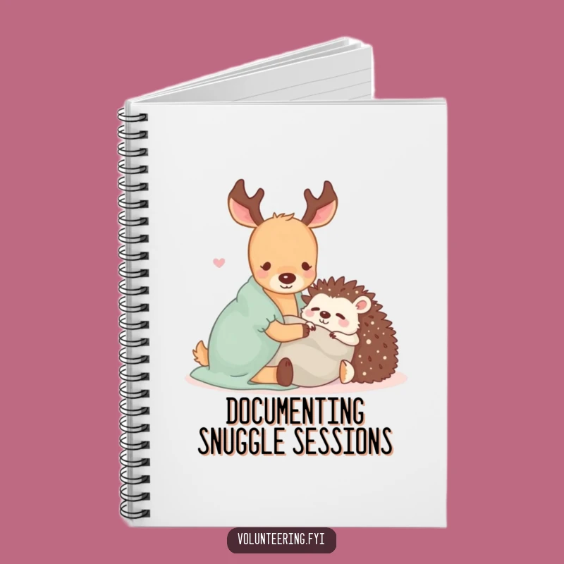 Funny Kawaii Deer & Hedgehog Notebook: Jot Down Cozy Thoughts Funny Gift