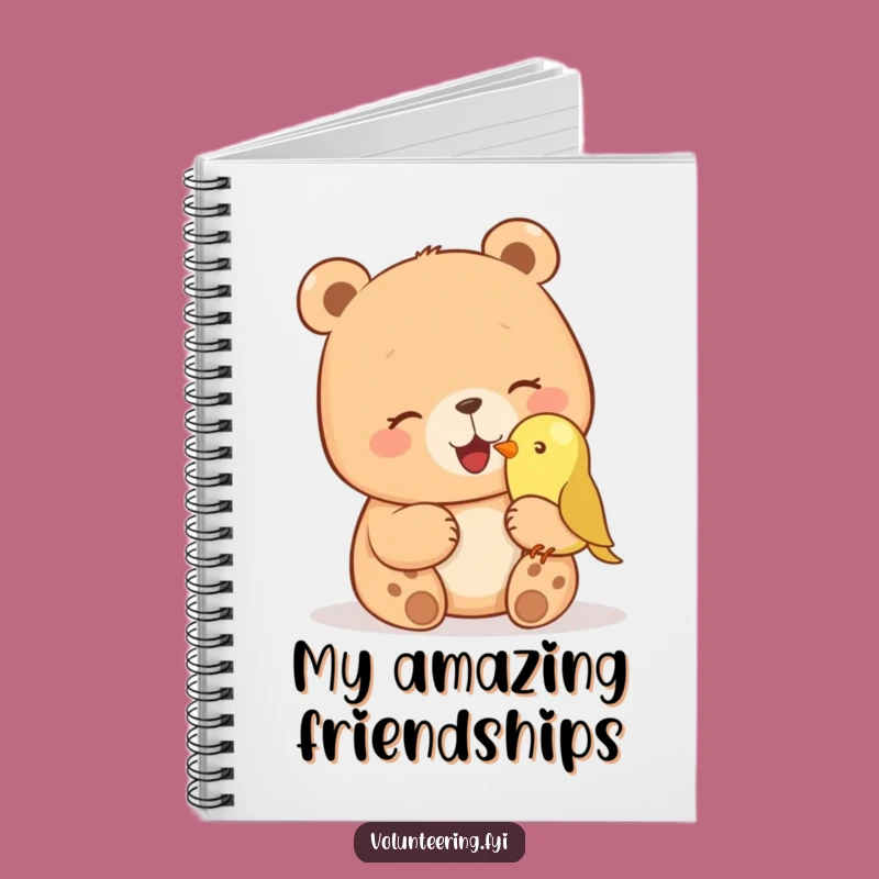 Funny Bear & Bird Notebook - Journal Giggling Humor