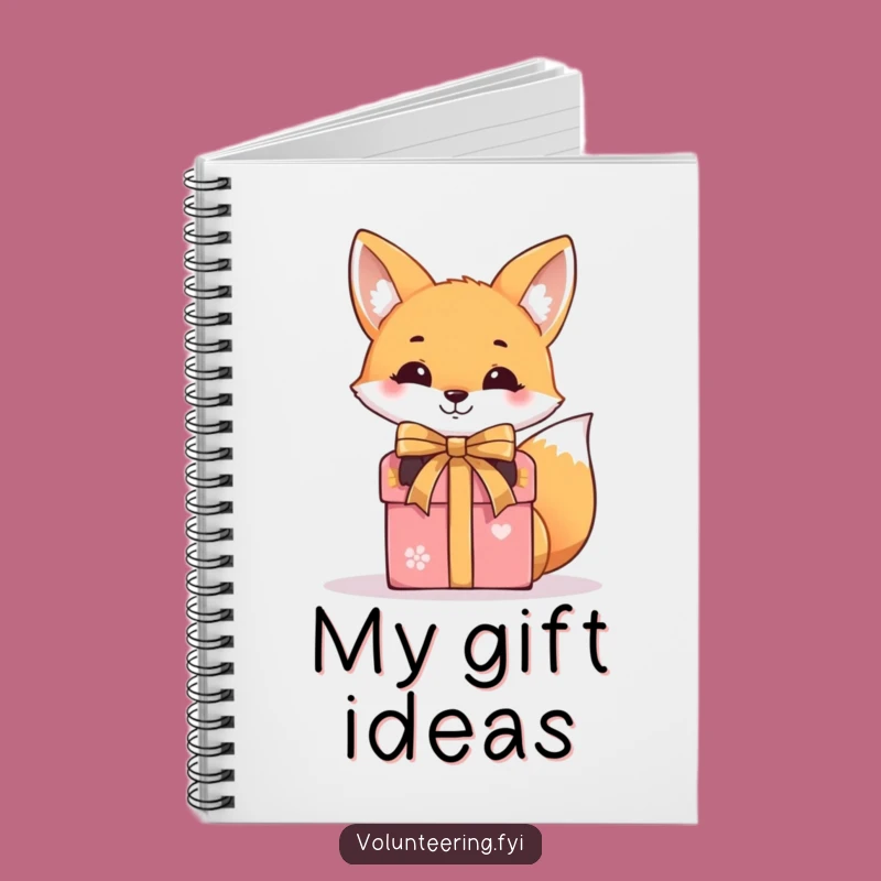 Funny Fox Gift Box Notebook: Smiling Tyer, Perfect Funny Gift
