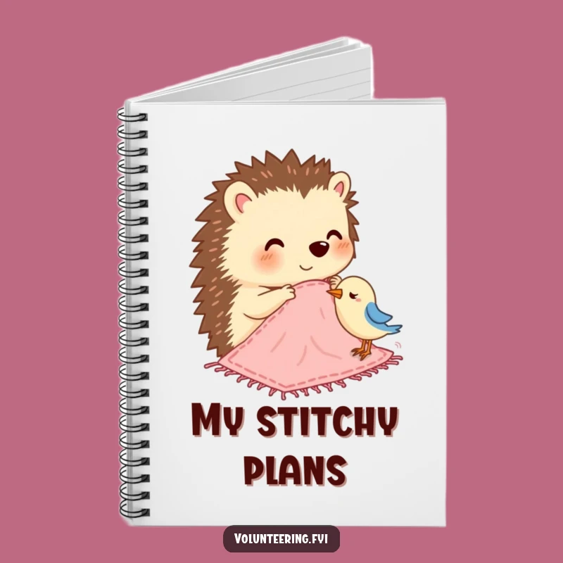 Funny Hedgehog Blanket Notebook: Jot Down Your Kindest Ideas