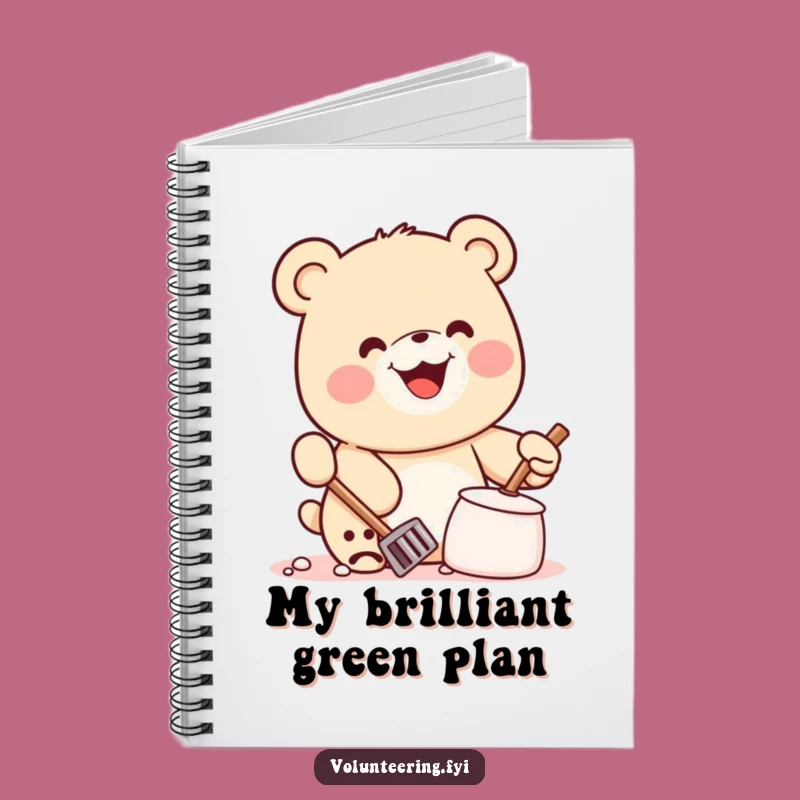 Funny Kawaii Bear Notebook: Jot Down Ideas with a Cheerful Eco-Helper, Great Funny Gift