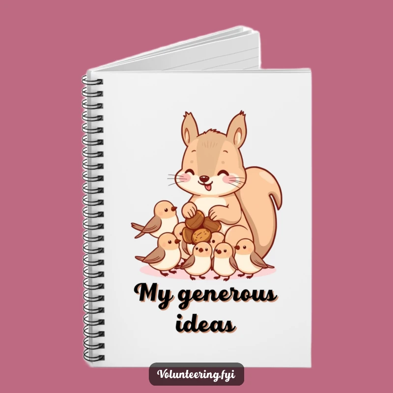 Funny Kawaii Squirrel Notebook - Cute Journal for Sharing Thoughts & Ideas