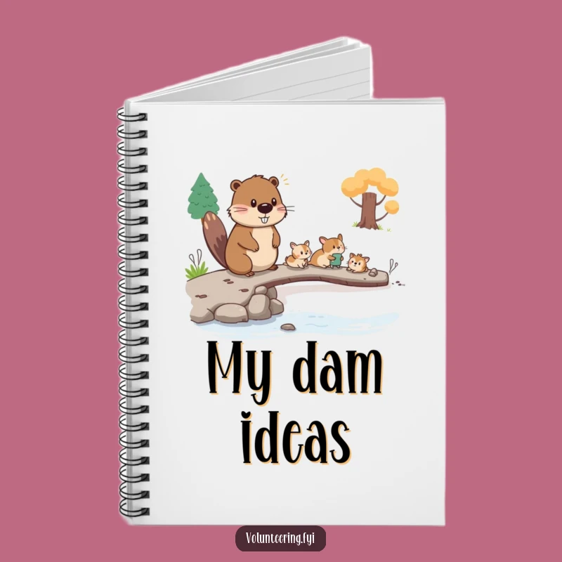 Funny Beaver Notebook: Jot Down Plans, a Project Manager's Gift
