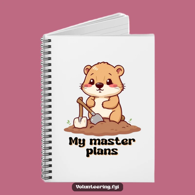 Funny Beaver Construction Notebook - Humorous Journal for Project Plans
