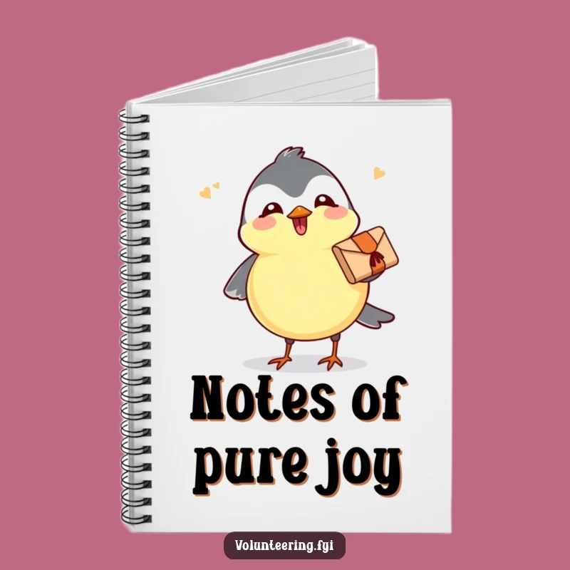 Funny Chickadee Delivery Notebook - Cheerful Journal & Gift