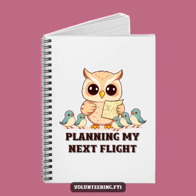 Funny Owl Map Journal Notebook - Hilarious Planner & Gift