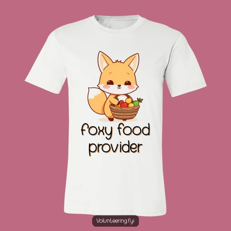 Funny Kawaii Fox Sharing Food T-Shirt: Generous Gift Tee