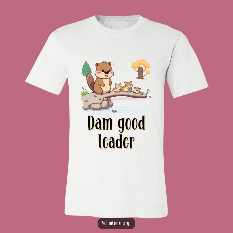 Funny Beaver Teamwork T-Shirt: Helping Hands, a Great Gift