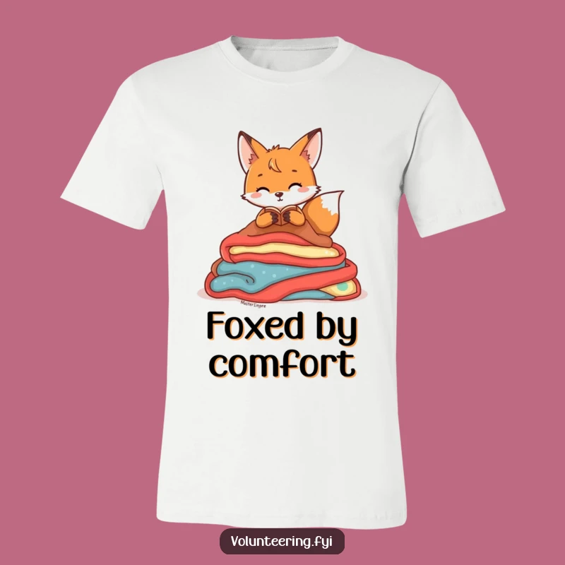 Funny Fox Den T-Shirt: Playful Character Organizing Blankets, Ideal Funny Gift
