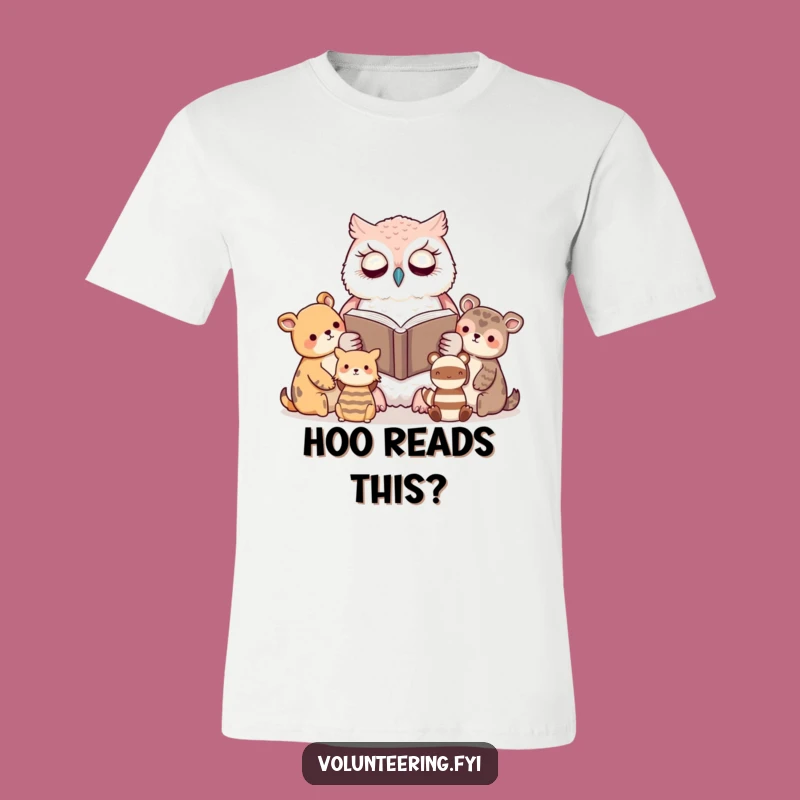Funny Kawaii Owl Reading T-Shirt: Wear Your Love for Stories