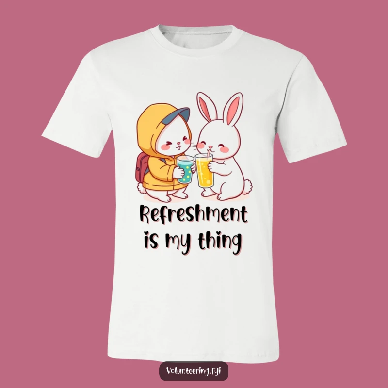 Funny Kawaii Rabbit Friend T-Shirt: Refreshing Kindness Tee, Ideal Funny Gift for Pals