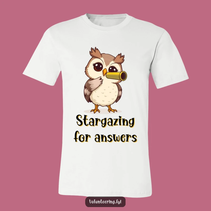 Funny Owl Telescope T-Shirt: A Humorous Gift for the Observant Soul