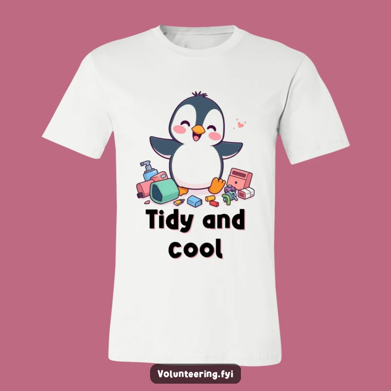 Funny Penguin Tidy T-Shirt: Organized Chaos, a Great Gift
