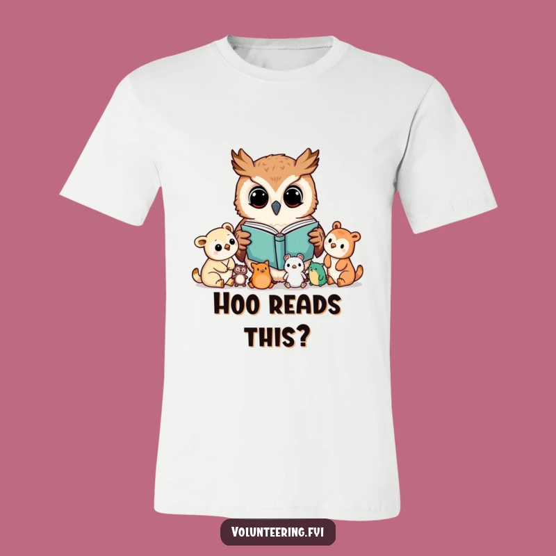 Funny Kawaii Owl Reading T-Shirt, Storyteller Fashion, Great Gift Idea
