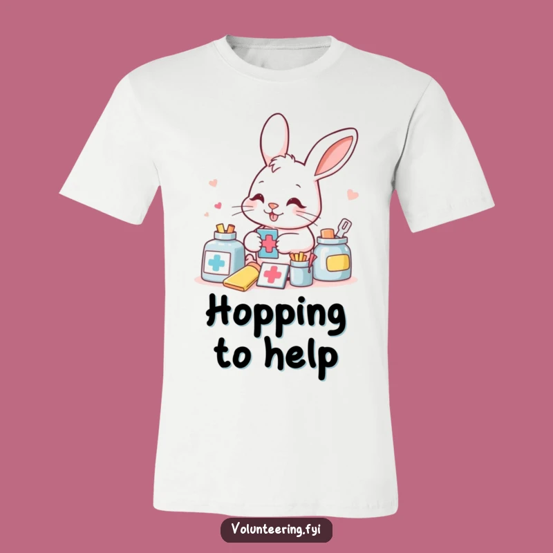 Funny Bunny Aid Worker T-Shirt: Wear Your Preparedness with This Hilarious Tee