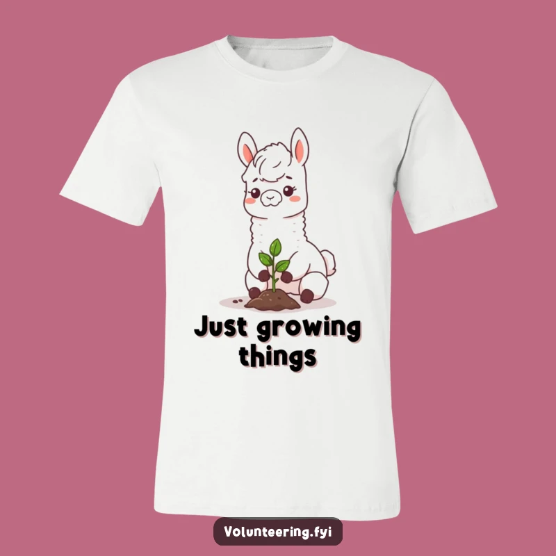 Funny Llama Eco Warrior T-Shirt: Wear Your Love for Planting Joyfully