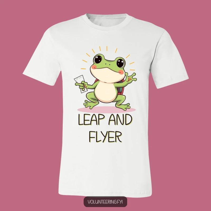 Funny Frog Flyer T-Shirt: Spread the Word with Humor, Great Gift