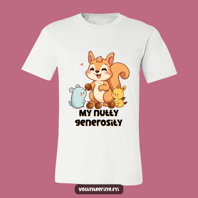 Funny Squirrel T-Shirt: Generous Acorn Giver Tee, Perfect Humorous Animal Gift