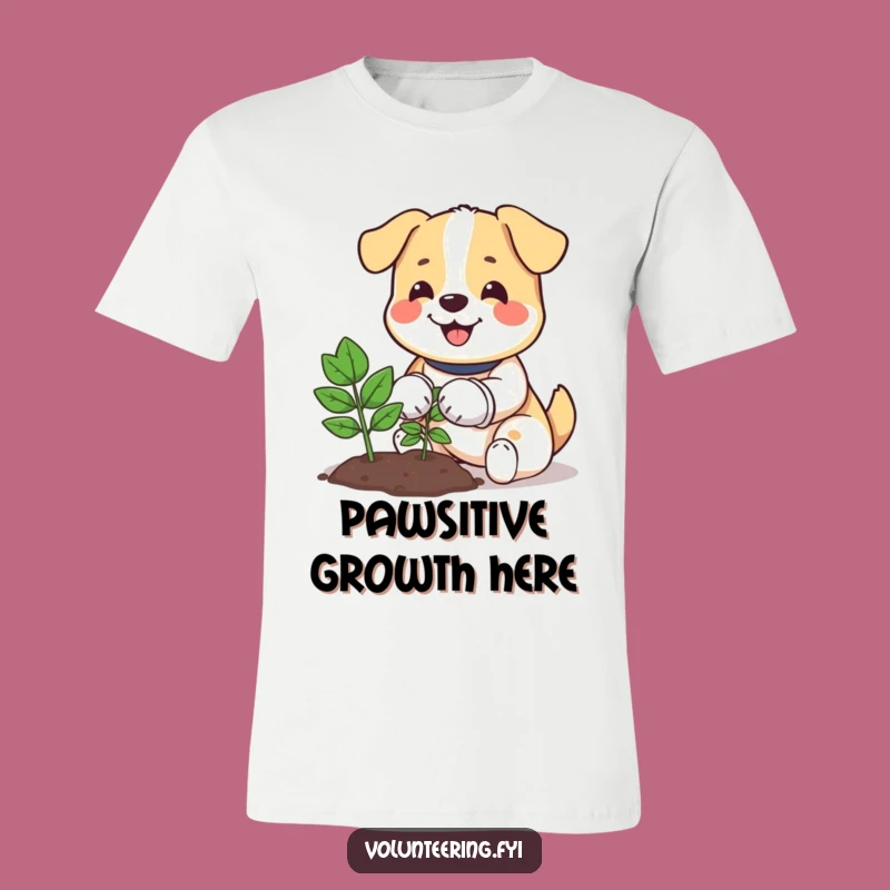 Funny Dog Planting T-Shirt: Happy Gardener Pup with Gloves, Great Nature Gift!