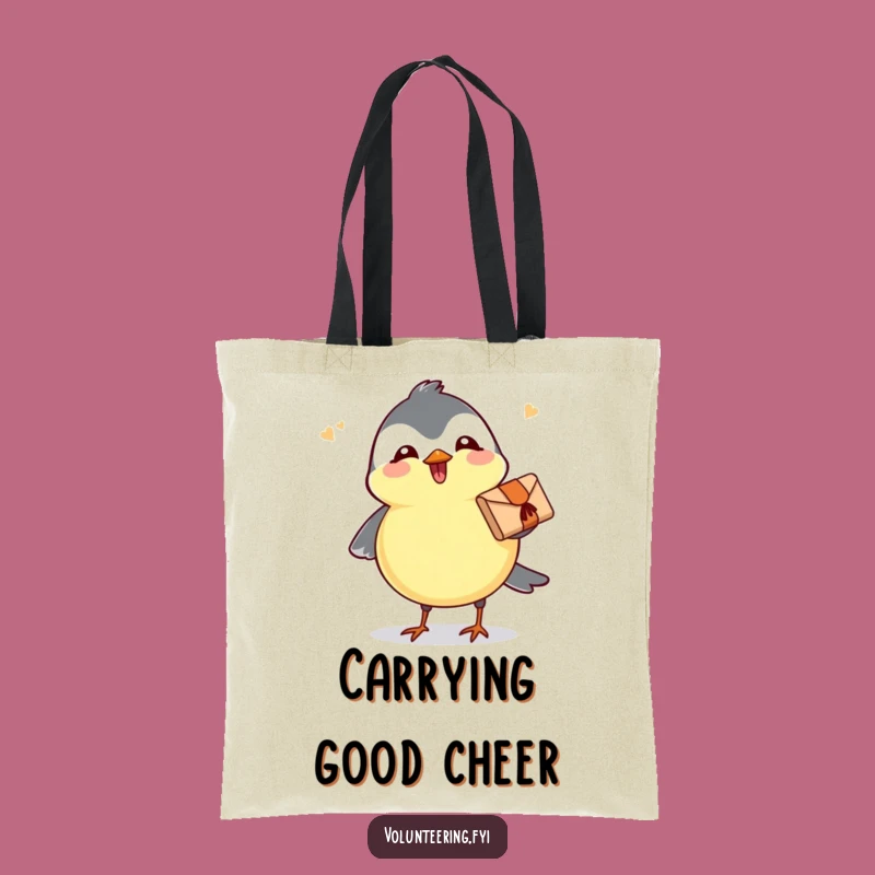Funny Chickadee Delivery Tote Bag - Comical Courier Carryall