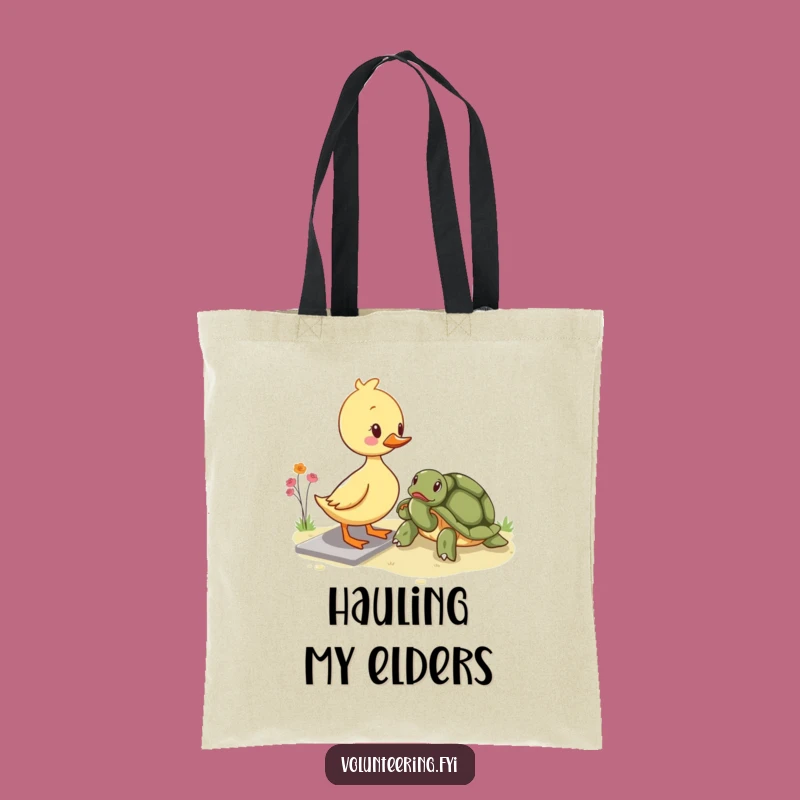 Funny Kawaii Duckling Tote Bag - Cute Helping Hand Accessory for Everyday