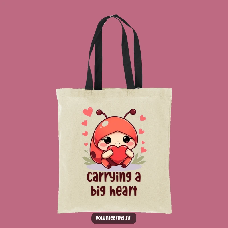 Funny Ladybug Guide Tote Bag - Hilarious Helpful Character Carry-All Gift