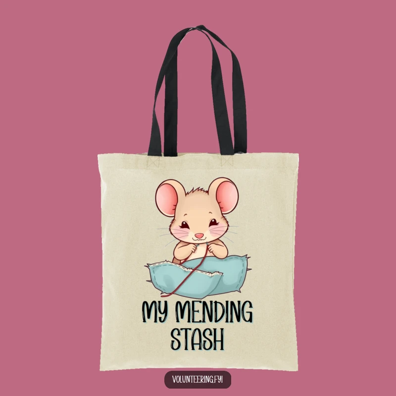 Funny Mouse Tote Bag: Carry Your Supplies with Crafty Humor Gift