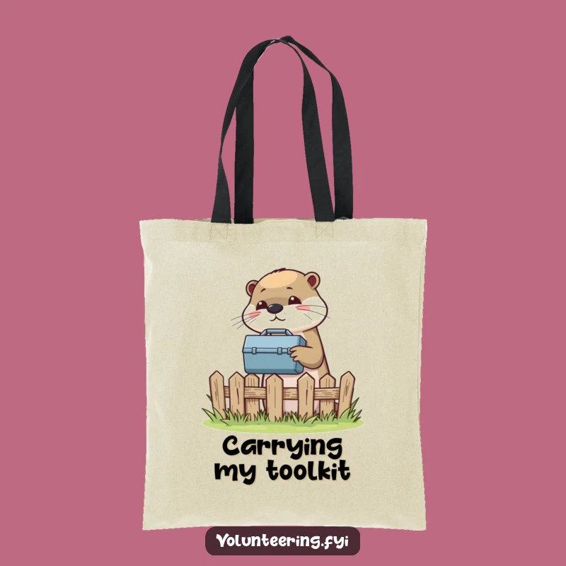 Funny Otter Toolbox Tote Bag: Helpful Friend on the Go