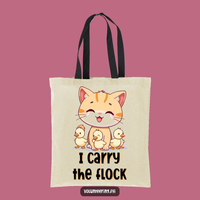 Funny Cat Duckling Tote Bag - Carry Whimsy & Charm Everywhere You Go!