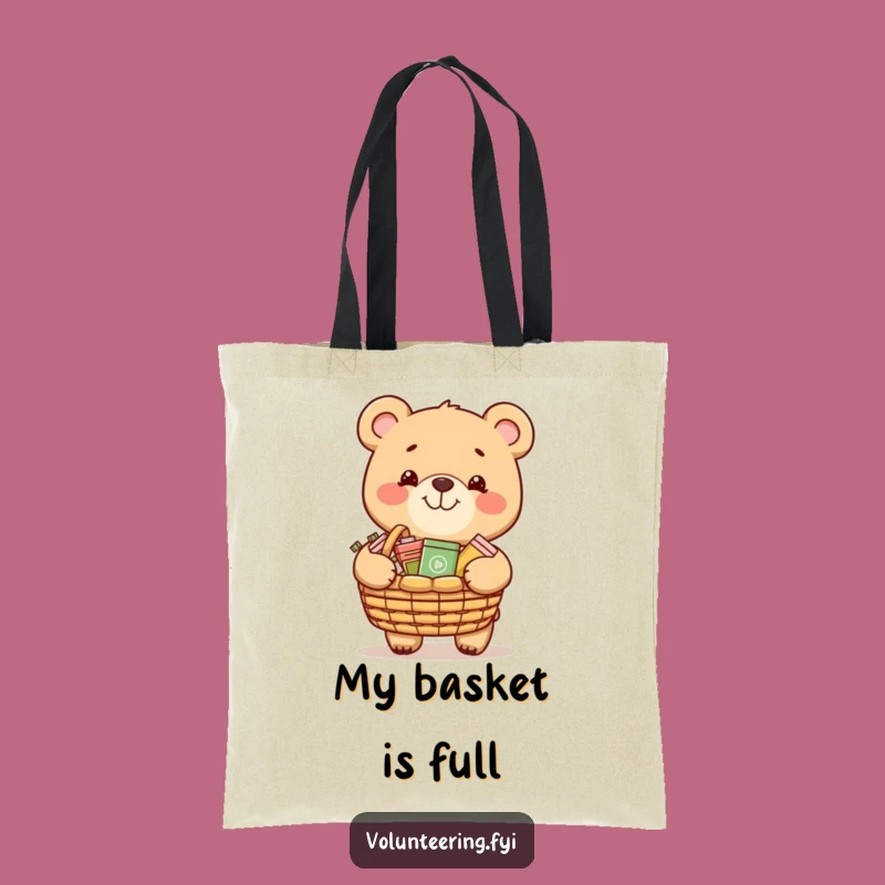 Funny Bear Donation Tote Bag: Carry Generosity with Style