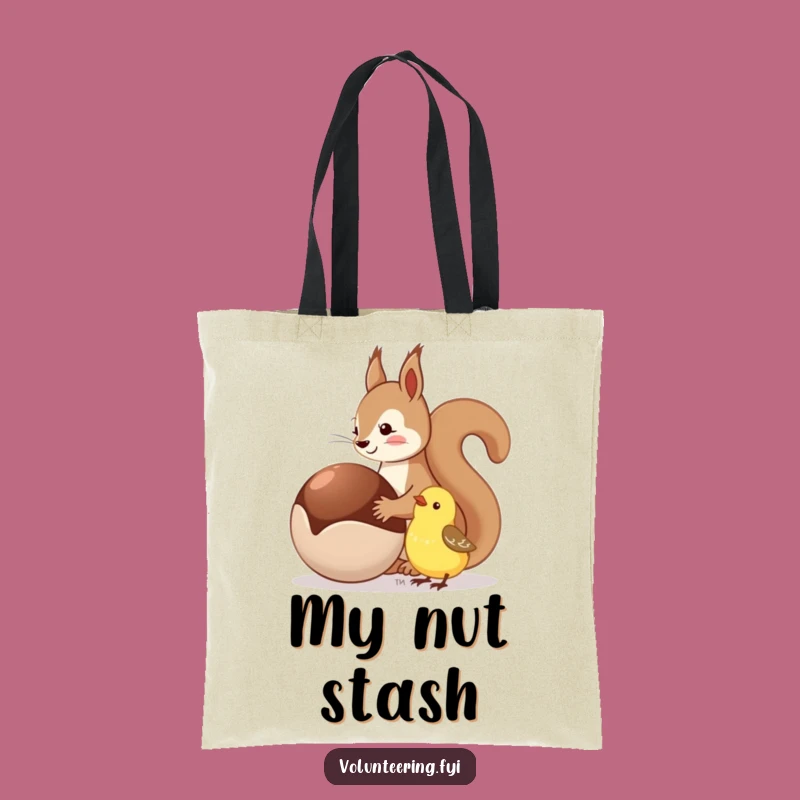 Funny Squirrel Sharing Tote Bag - Carry Kindness Everywhere