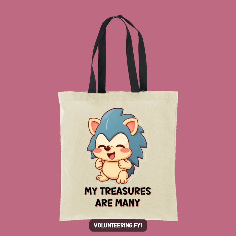 Funny Hedgehog Sharing Tote Bag - Carry Generosity & Fun Everywhere!