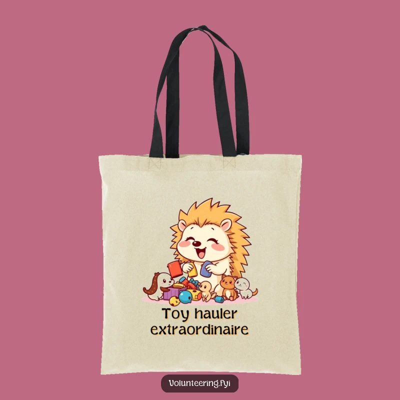 Funny Hedgehog Toy Sorter Tote Bag: Carry Your Fun, Cute Accessory, Great Gift